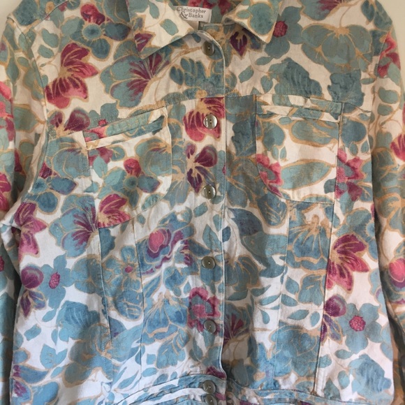 Women’s Floral Light denim jacket - Picture 2 of 6